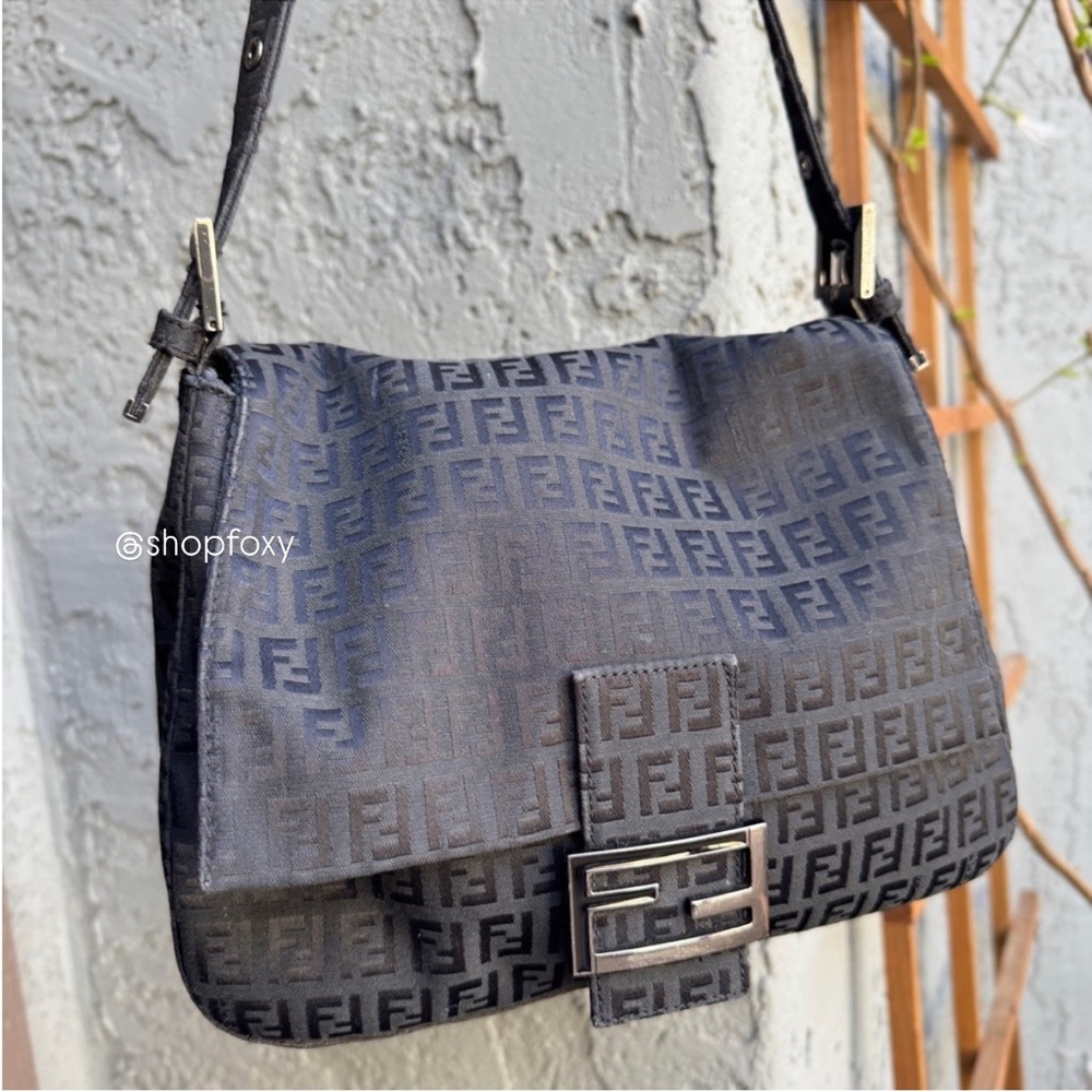 Fendi Vintage Y2K Mamma Monogram Baguette Shoulder Bag